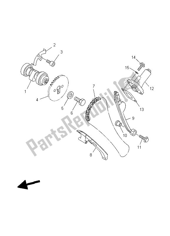 Toutes les pièces pour le Arbre à Cames Et Chaîne du Yamaha TT R 125E SW LW 2004