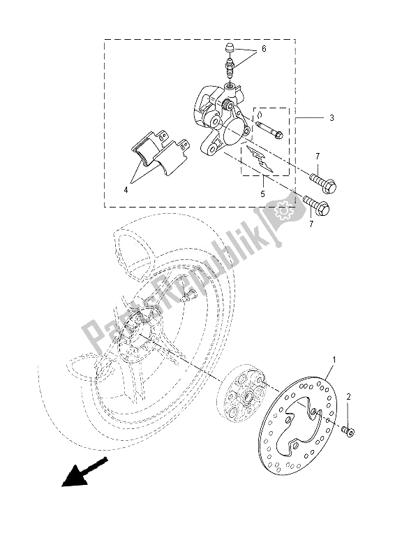 Toutes les pièces pour le étrier De Frein Arrière du Yamaha NS 50N 2013