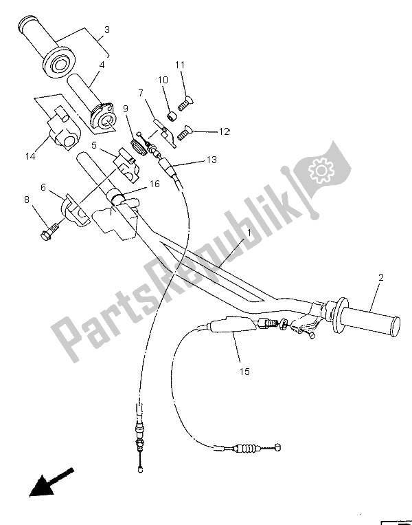 Toutes les pièces pour le Poignée Et Câble De Direction du Yamaha WR 250Z 1997