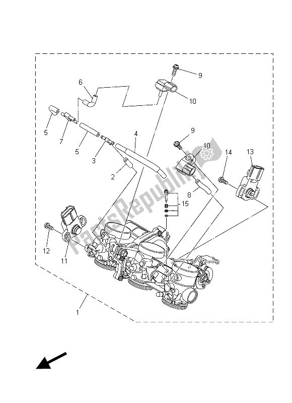 Alle onderdelen voor de Inname van de Yamaha MT 09 900 2015