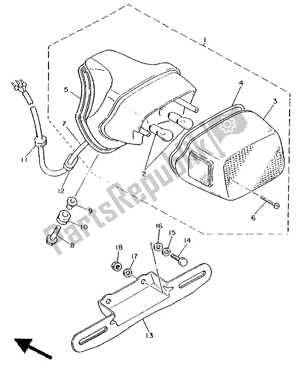 Todas las partes para Luz De La Cola de Yamaha XV 535 Virago 1992