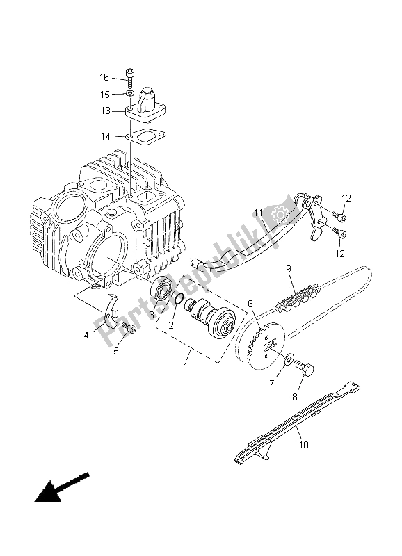 Todas las partes para árbol De Levas Y Cadena de Yamaha TT R 110E 2012