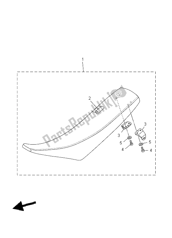 All parts for the Seat of the Yamaha YZ 125 2009