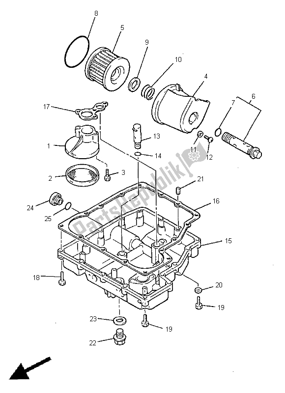 Toutes les pièces pour le Nettoyant Huile du Yamaha XJR 1200 1998