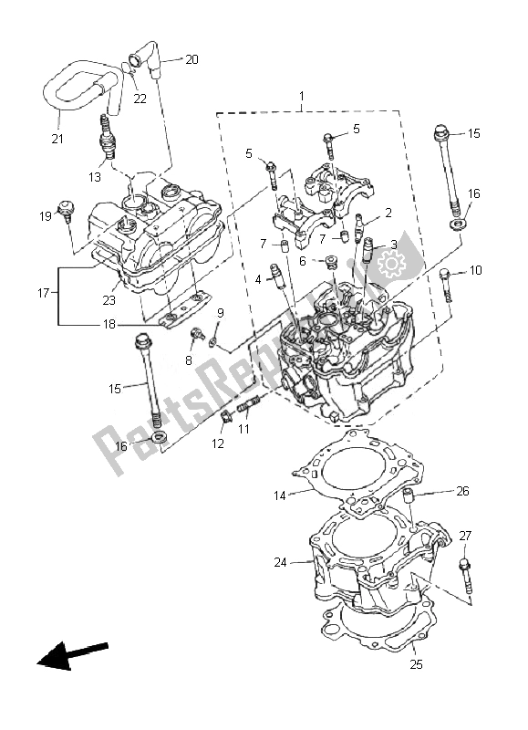 Tutte le parti per il Cilindro del Yamaha WR 450F 2010