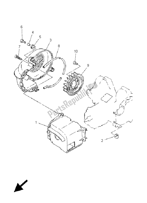 Tutte le parti per il Protezione Dell'aria E Ventola del Yamaha YN 50 Neos 2005