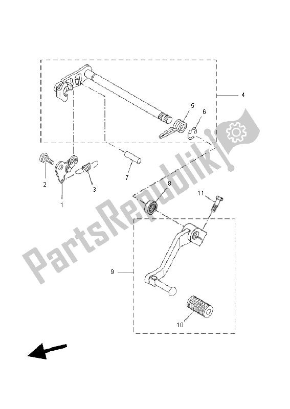 Tutte le parti per il Albero Del Cambio del Yamaha WR 125X 2011