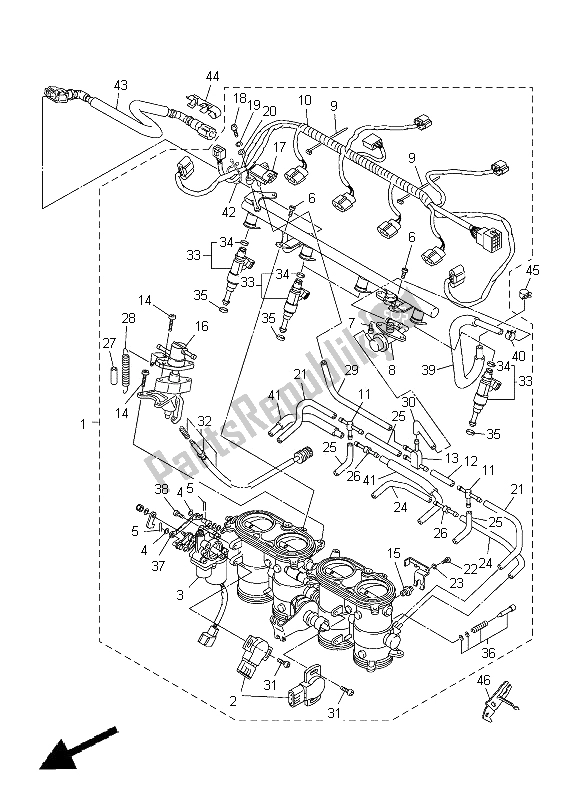 Tutte le parti per il Immissione 2 del Yamaha YZF R1 1000 2005