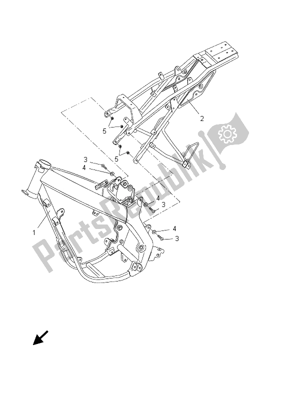 Tutte le parti per il Telaio del Yamaha DT 50R SM 2005