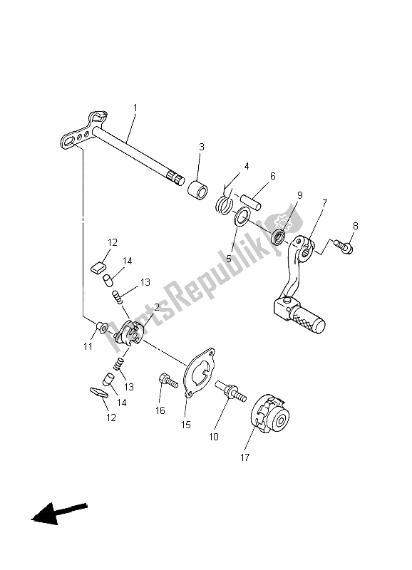 Toutes les pièces pour le Arbre De Changement du Yamaha YZ 450F 2009