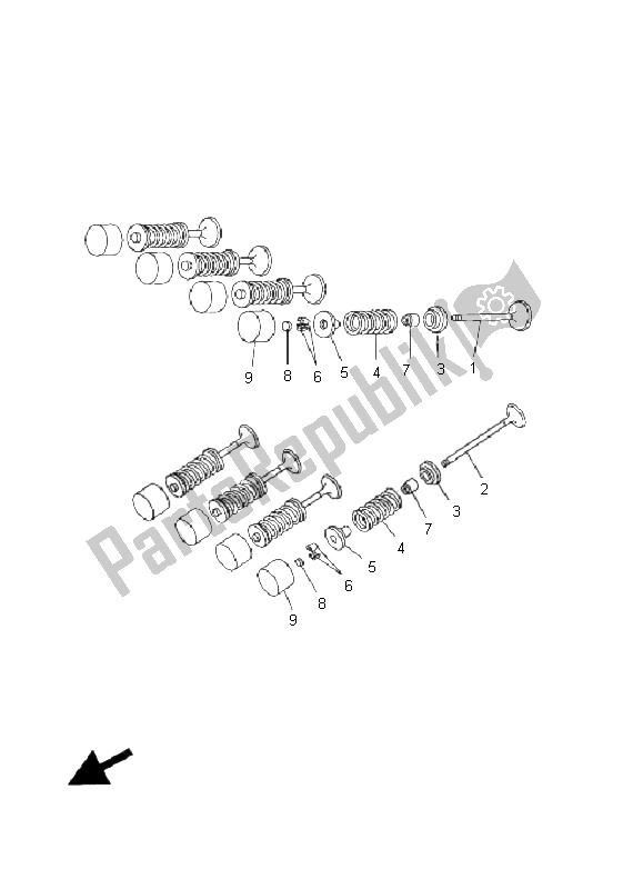 Wszystkie części do Zawór Yamaha XP 500 T MAX 2008