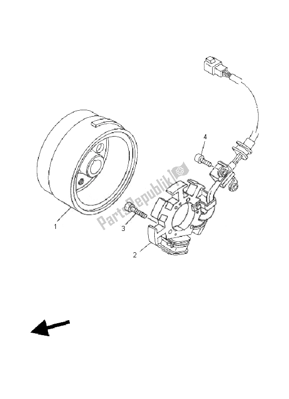 Toutes les pièces pour le Générateur du Yamaha TT R 125 SW LW 2010