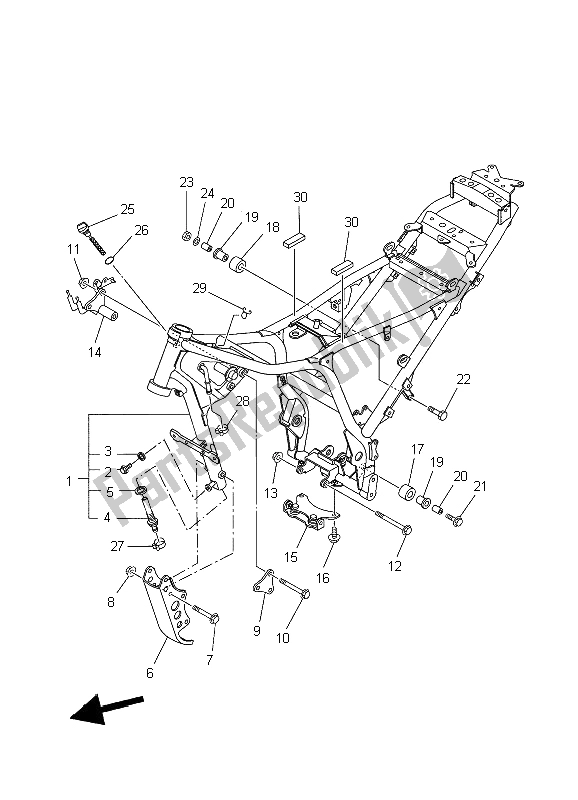 Tutte le parti per il Telaio del Yamaha XT 660X 2006