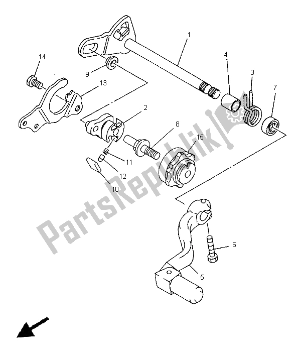 Tutte le parti per il Albero Del Cambio del Yamaha YZ 125 1997