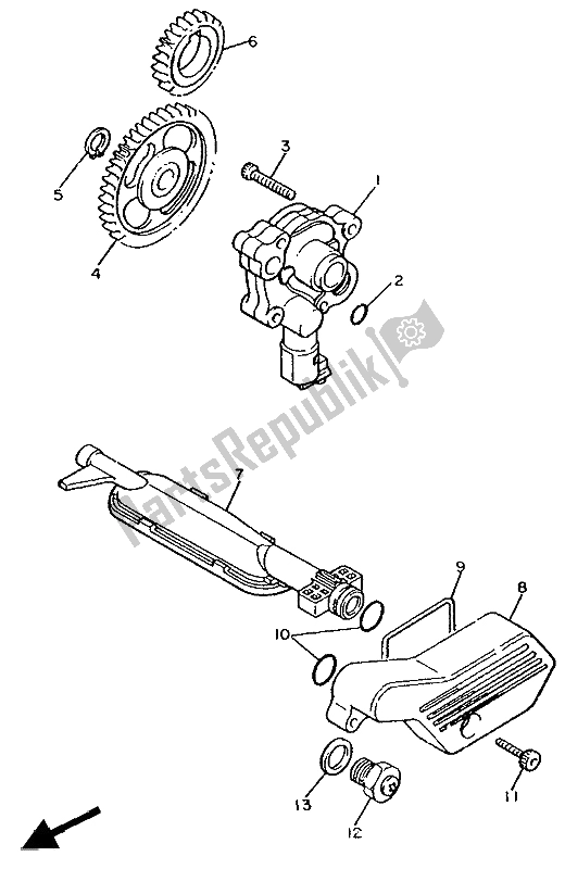 Todas las partes para Bomba De Aceite de Yamaha XV 535 SE Virago 1988