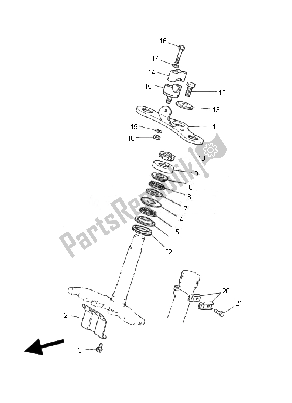 Todas las partes para Direccion de Yamaha PW 80 2007