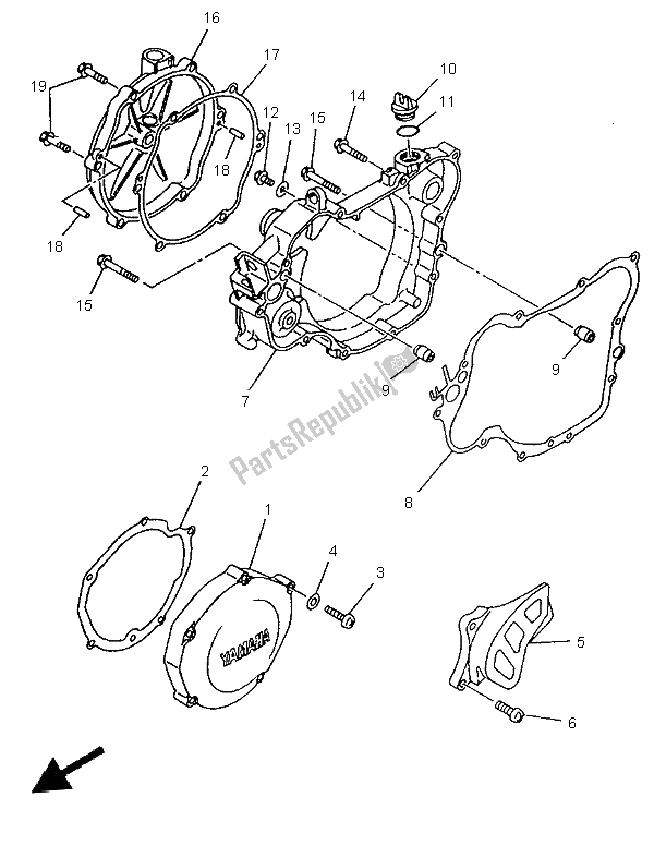 Todas las partes para Tapa Del Cárter 1 de Yamaha YZ 125 LC 1996