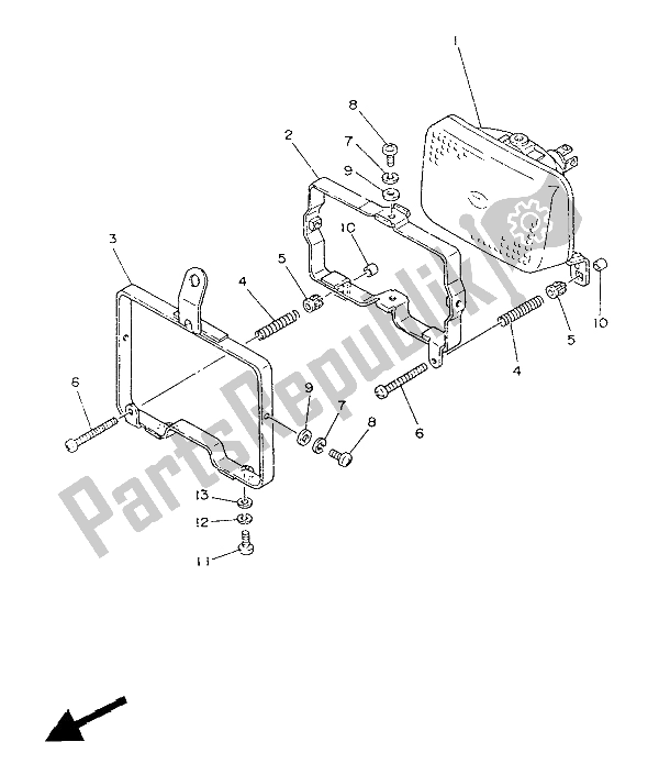 Toutes les pièces pour le Phare du Yamaha YSR 50 1987