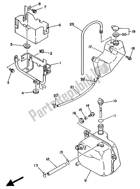 Tutte le parti per il Serbatoio Dell'olio del Yamaha TDM 850 1991