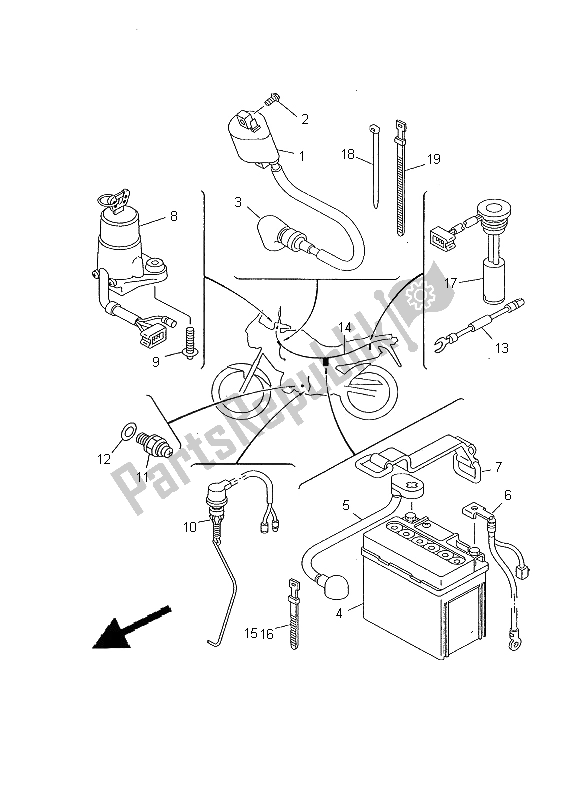 Tutte le parti per il Elettrico 1 del Yamaha TDR 125 2000