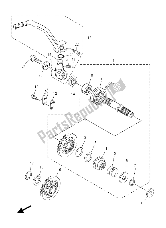 Wszystkie części do Rozrusznik Yamaha WR 450F 2012