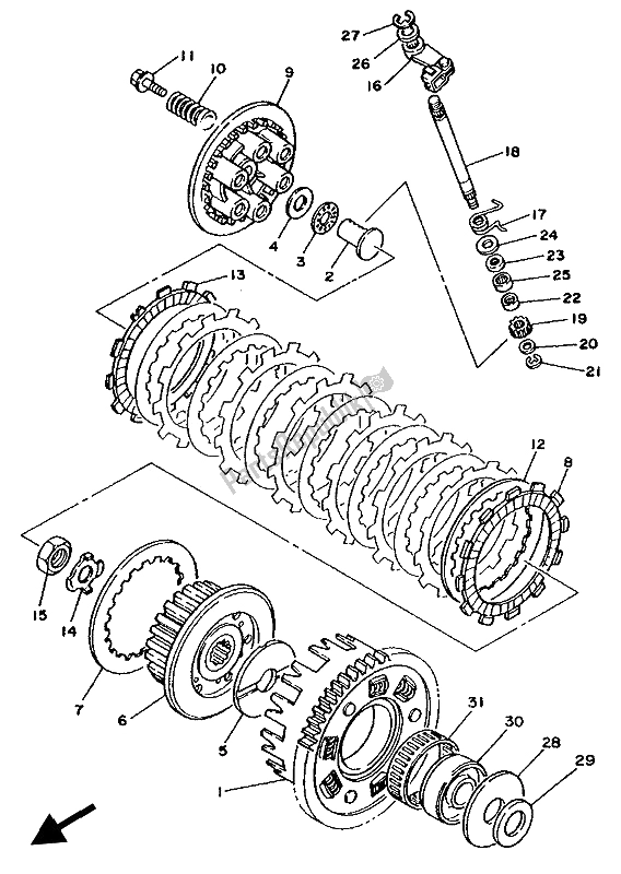 Tutte le parti per il Frizione del Yamaha TDM 850 1993