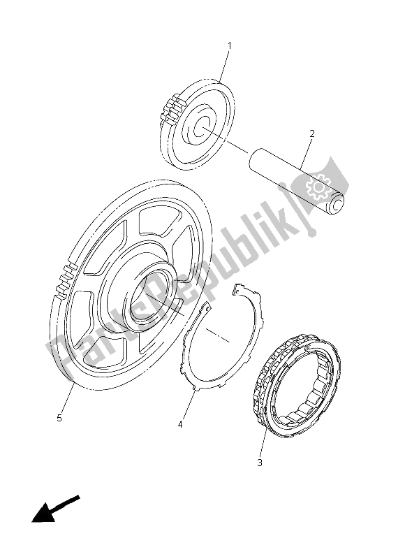 All parts for the Starter of the Yamaha YZF R6 600 2014