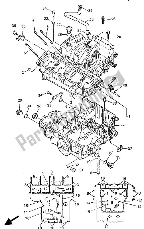 Todas as partes de Bloco Do Motor do Yamaha YZF 750 SP 1994