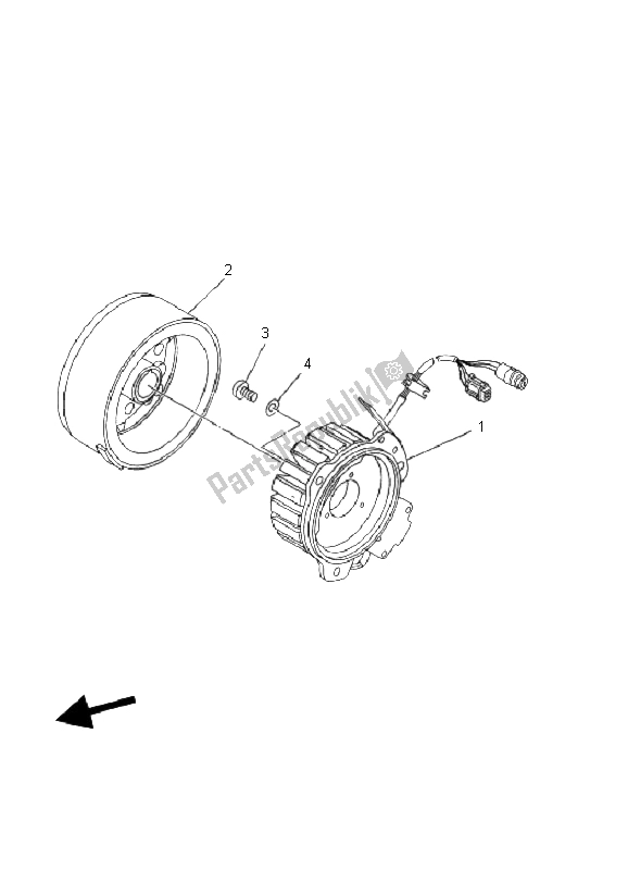 All parts for the Generator of the Yamaha YFM 250 Bear Tracker 2X4 2002