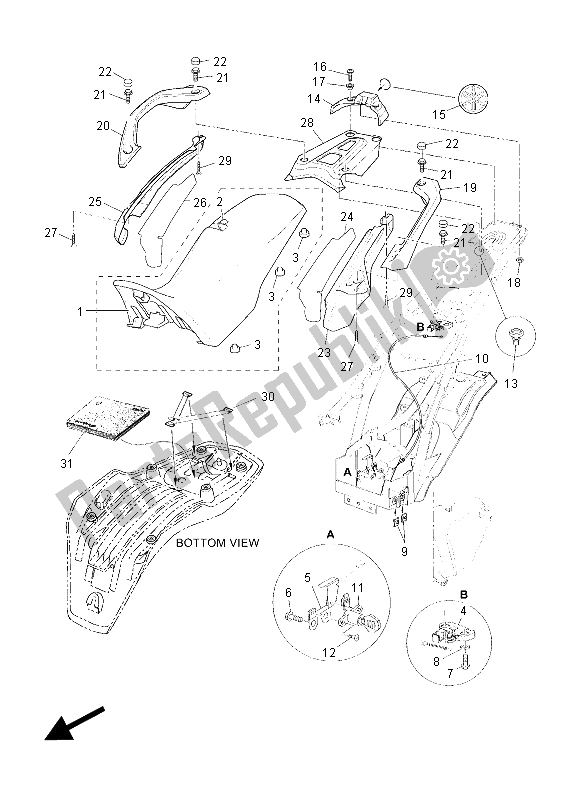 Tutte le parti per il Posto A Sedere del Yamaha XT 660 ZA Tenere 2015