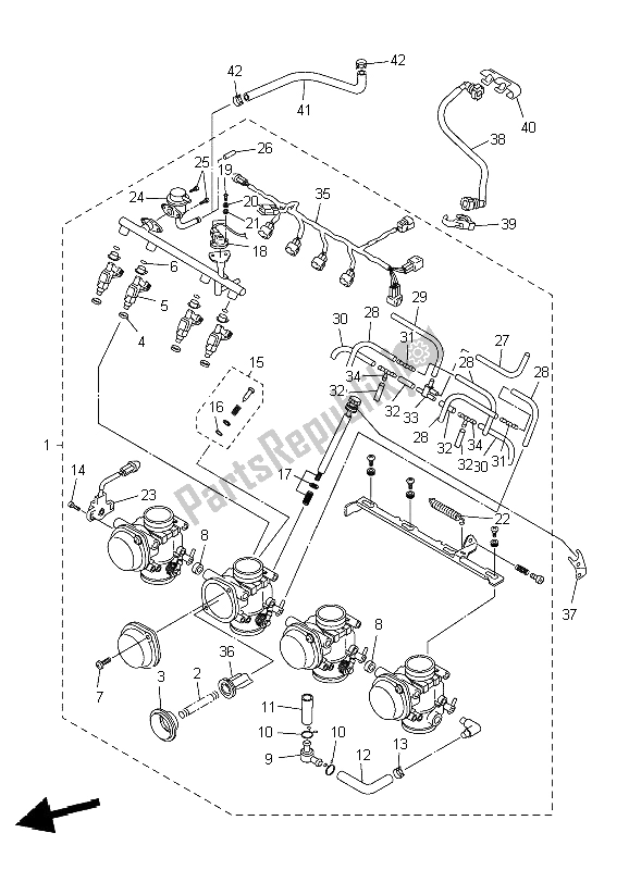 Todas as partes de Ingestão 2 do Yamaha YZF R6 600 2004