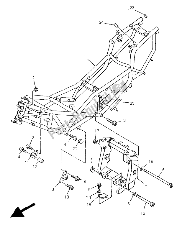 Todas las partes para Marco de Yamaha TRX 850 1996