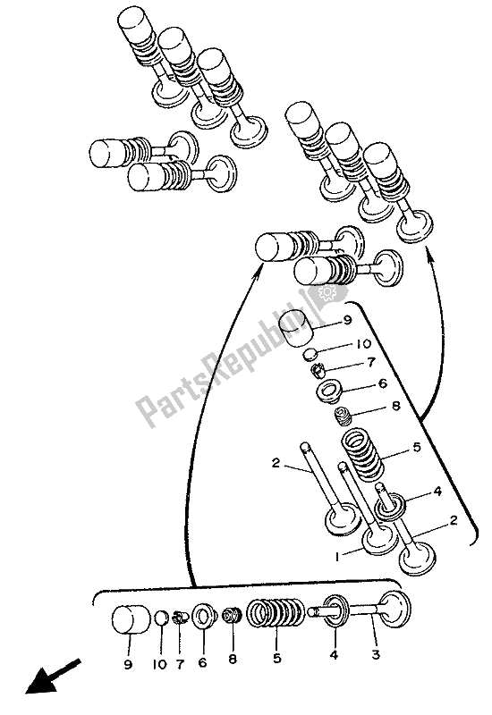 Toutes les pièces pour le Soupape du Yamaha XTZ 750 Supertenere 1992