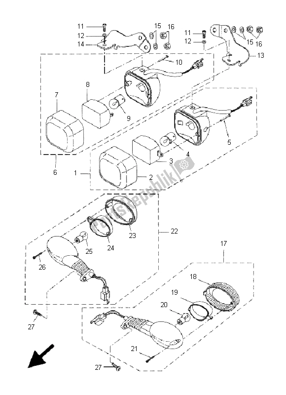 Toutes les pièces pour le Lumière Clignotante du Yamaha CW 50N BWS 2005