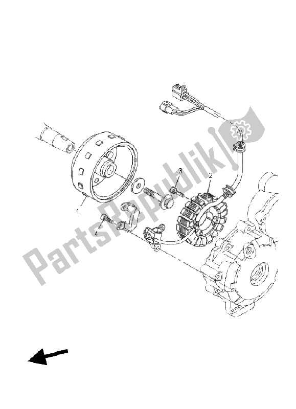Todas as partes de Gerador do Yamaha YBR 250 2011