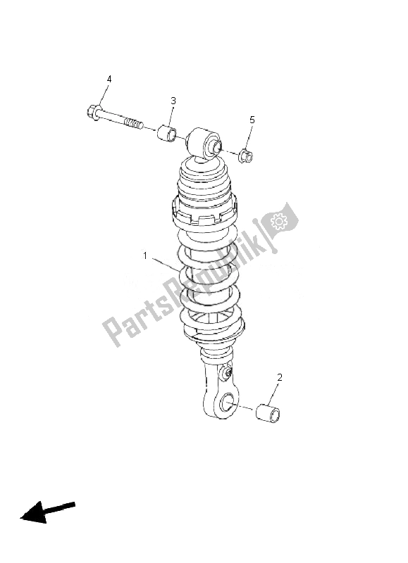 All parts for the Rear Suspension of the Yamaha FZ1 NA Fazer 1000 2010