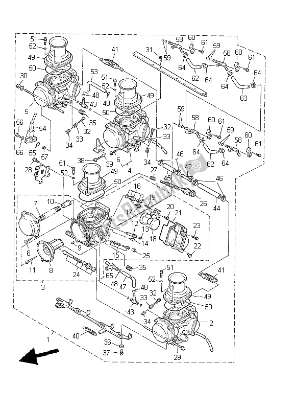 Toutes les pièces pour le Carburateur du Yamaha YZF 600R Thundercat 2002