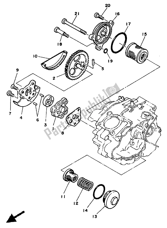 Toutes les pièces pour le La Pompe à Huile du Yamaha SR 125 1992