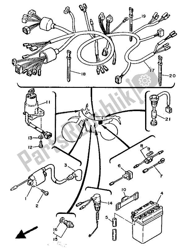 Todas las partes para Eléctrico 1 de Yamaha DT 125 LC 1987