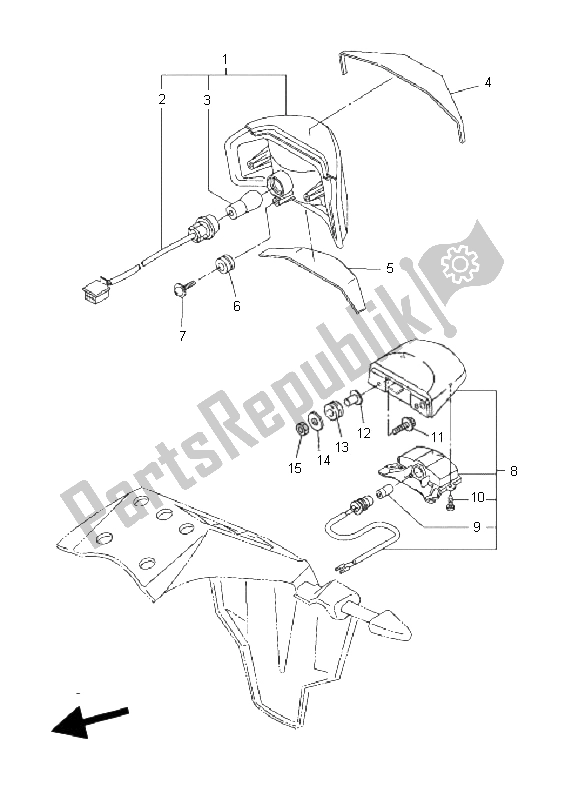 Tutte le parti per il Fanale Posteriore del Yamaha FZ1 SA Fazer 1000 2009