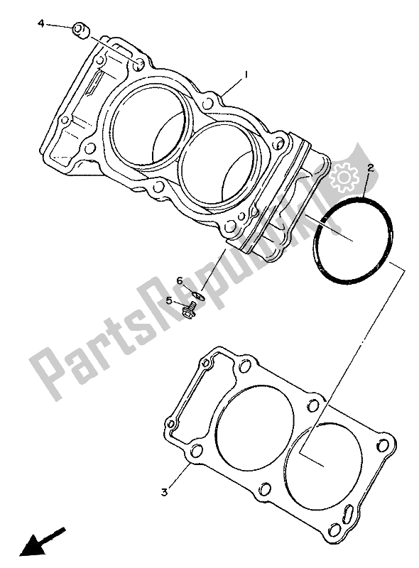 Todas as partes de Cilindro do Yamaha XTZ 750 Supertenere 1993