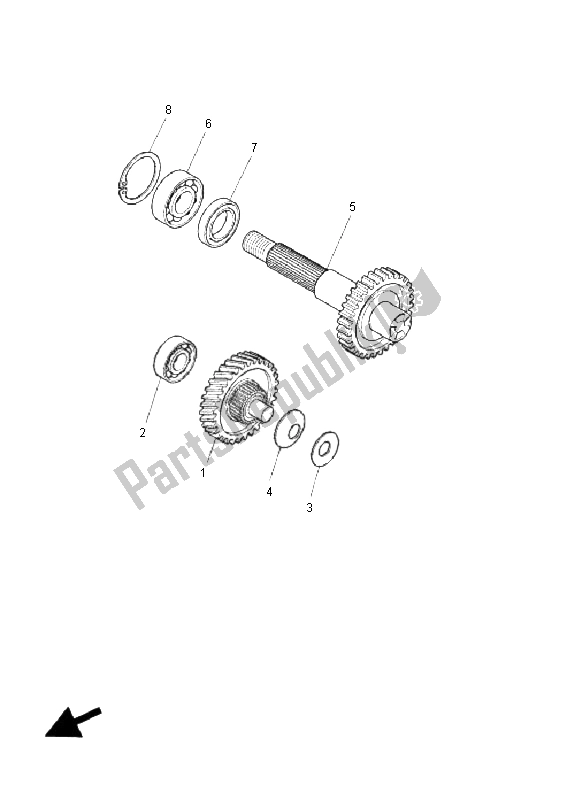 All parts for the Transmission of the Yamaha EW 50N Slider 2008