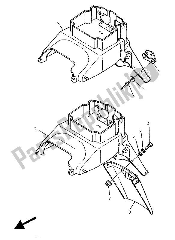 Toutes les pièces pour le Garde-boue Alternatif (swe) du Yamaha XTZ 750 Super Tenere 1995