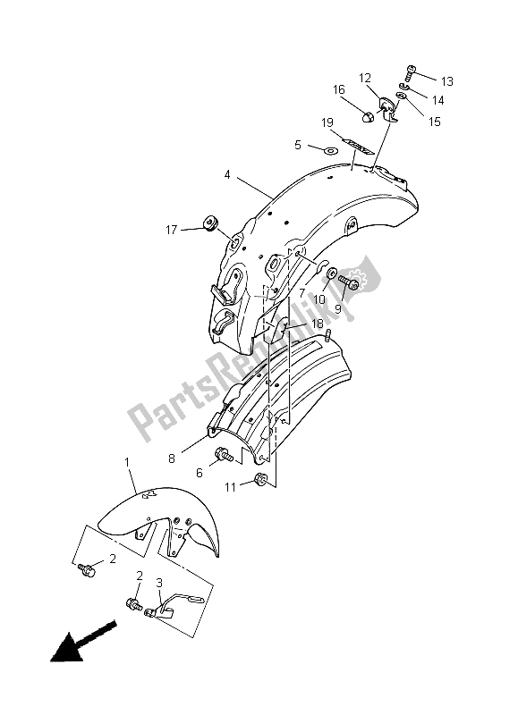 Toutes les pièces pour le Aile du Yamaha XV 250 Virago 1996