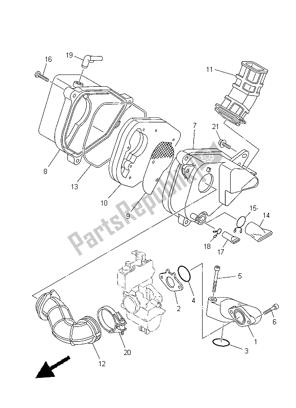 Tutte le parti per il Presa del Yamaha TT R 110E 2015