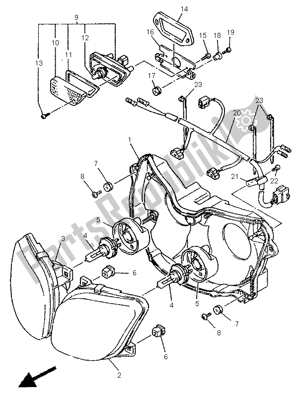 Todas las partes para Faro Alternativo (reino Unido, Ir) de Yamaha YZF 750 SP 1995