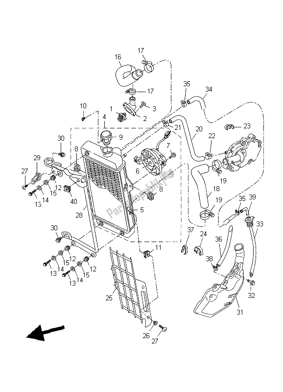 Tutte le parti per il Tubo Del Radiatore del Yamaha WR 125R 2009