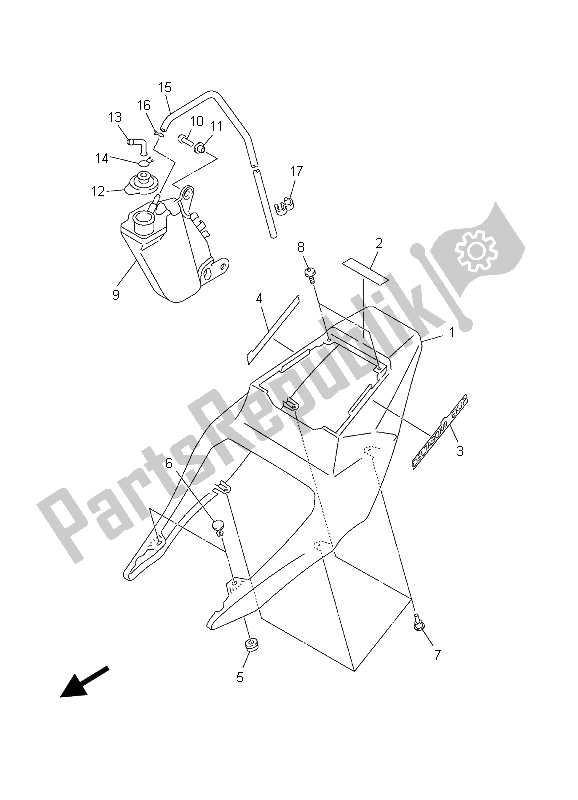 Toutes les pièces pour le Couvercle Latéral du Yamaha YZF R1 1000 2003