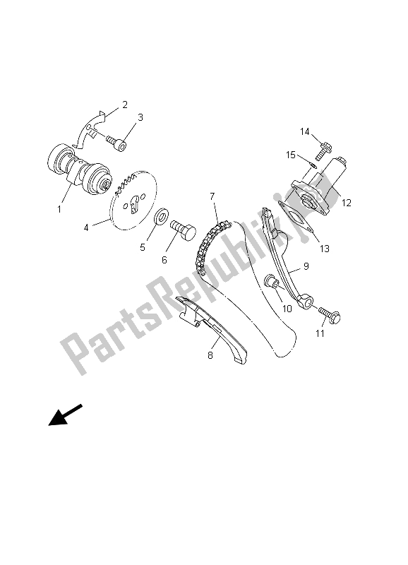 Toutes les pièces pour le Arbre à Cames Et Chaîne du Yamaha TT R 125E SW LW 2003