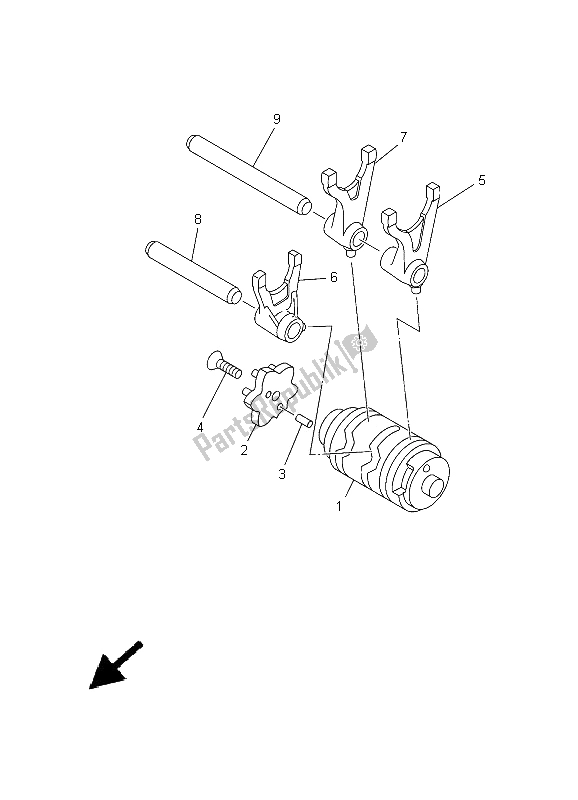 Tutte le parti per il Camma Cambio E Forcella del Yamaha XT 125X 2005
